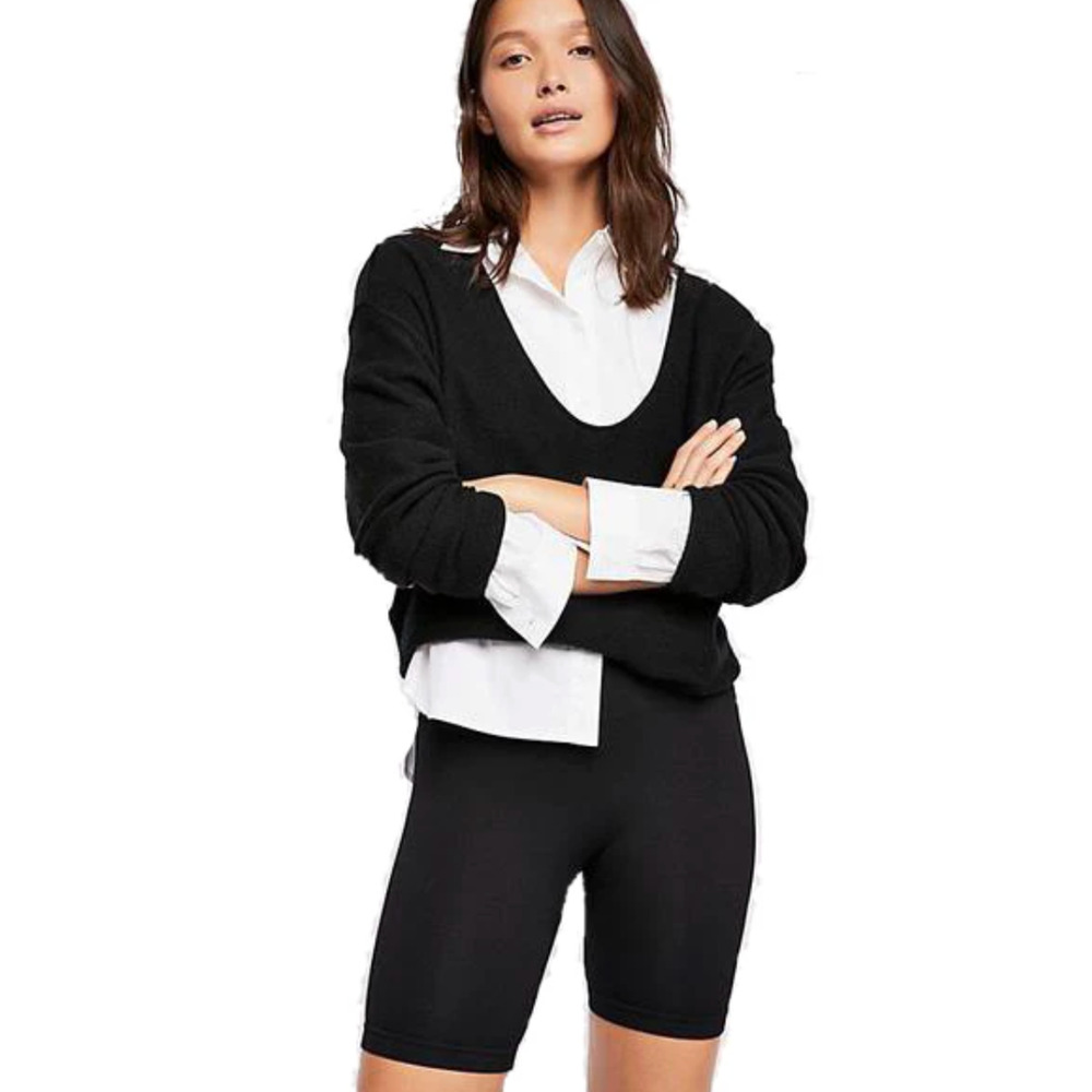 Free People intimately black ribbed bike shorts XS/S